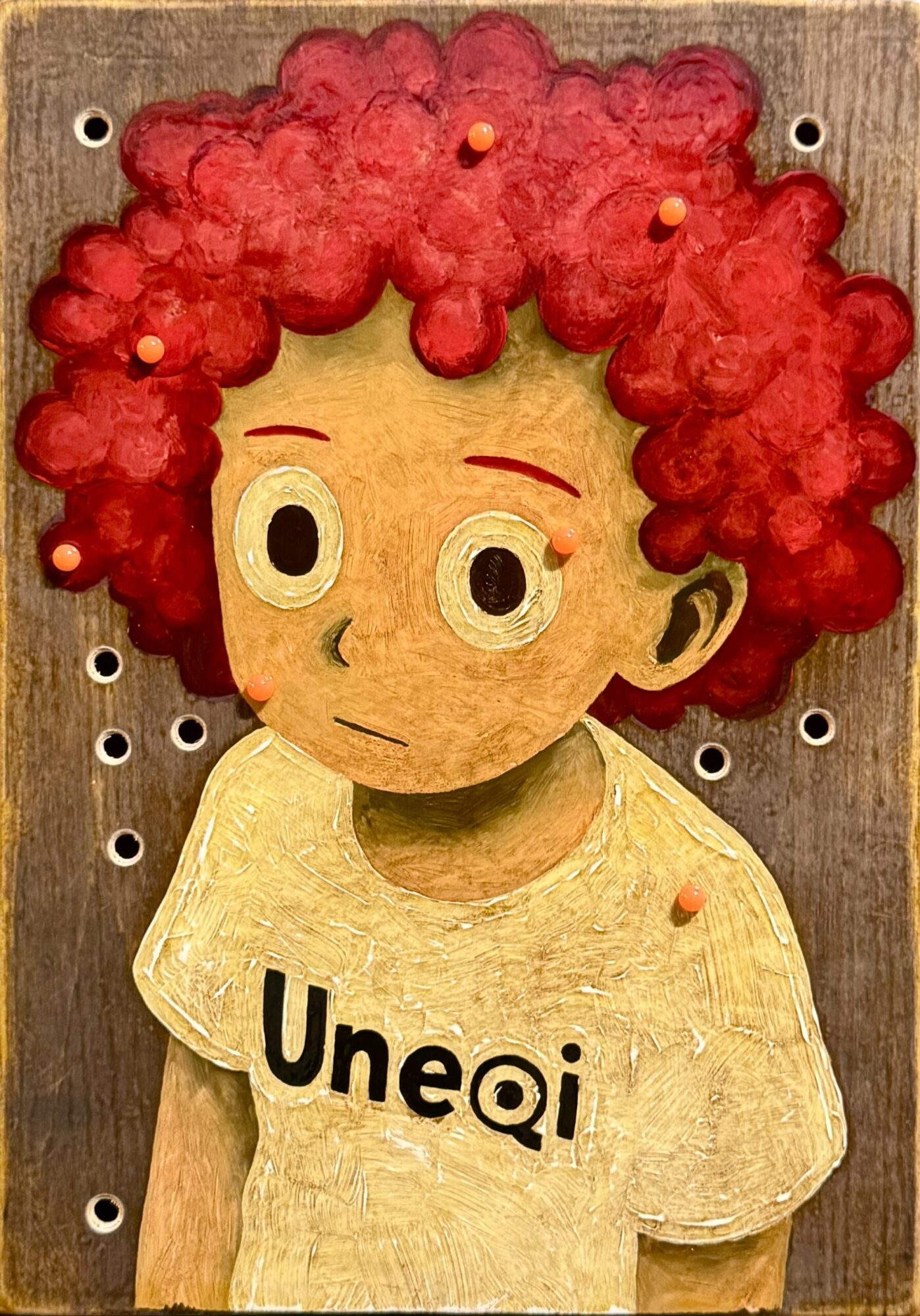 #001 Red Afro
