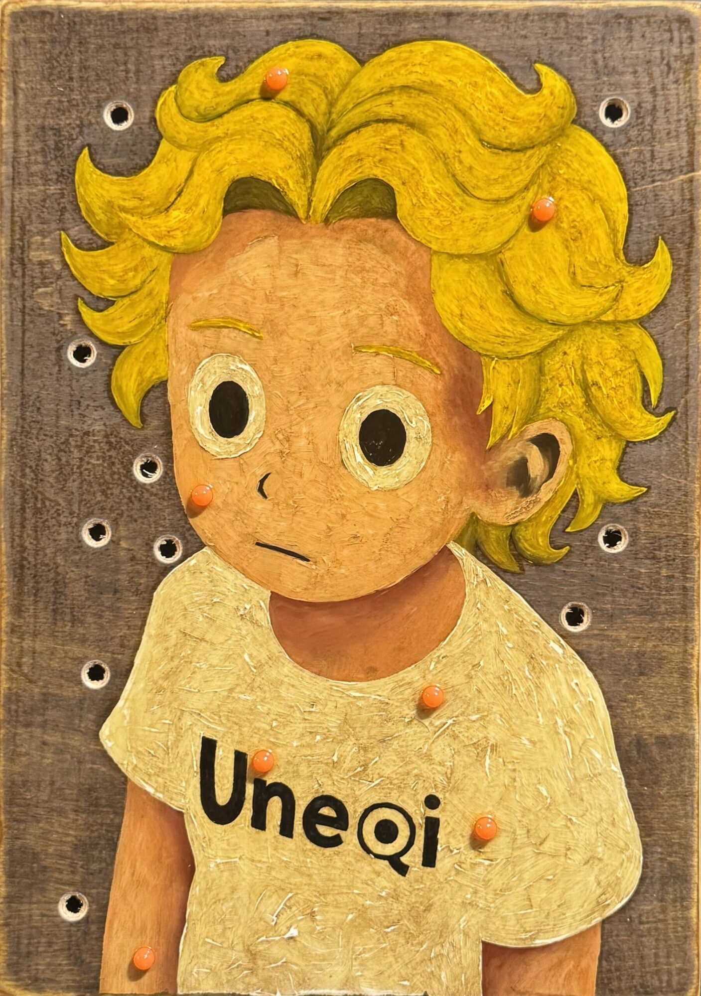 #043 Yellow Styled waves